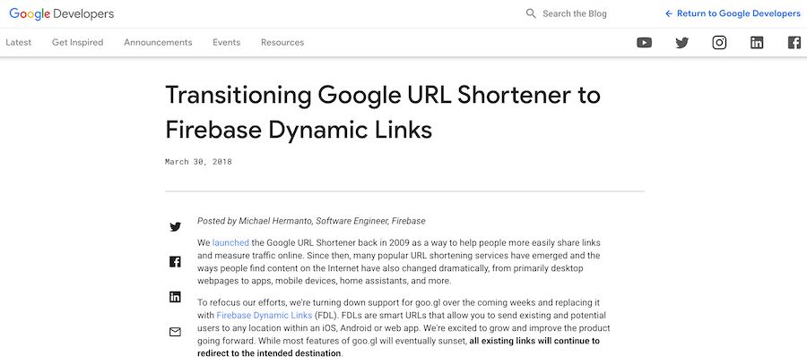 goo.gl or google URL Shortener